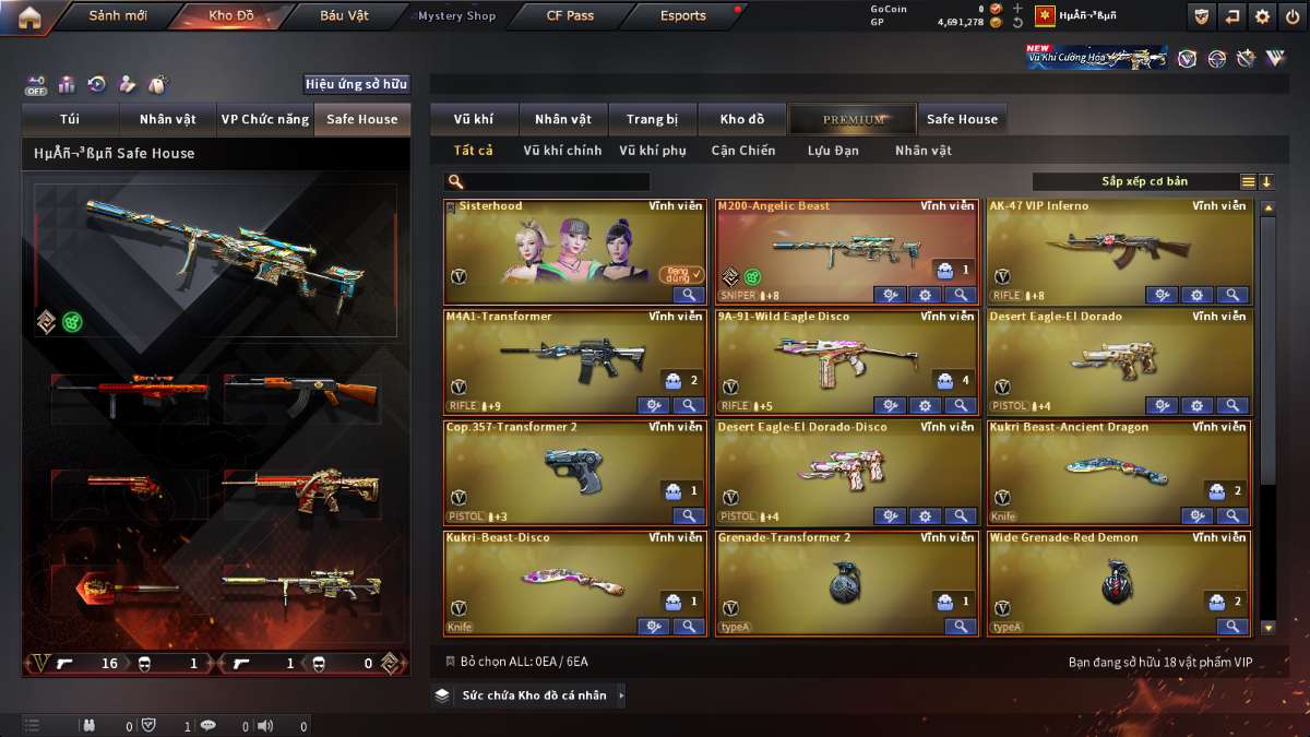 shop acc cf uy tin gia re